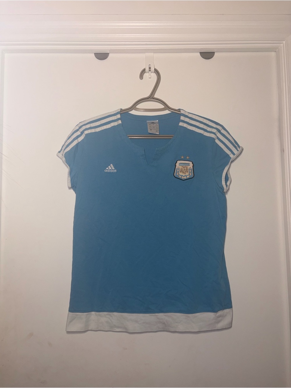 adidas Light Blue and White 2013 Argentina Top
